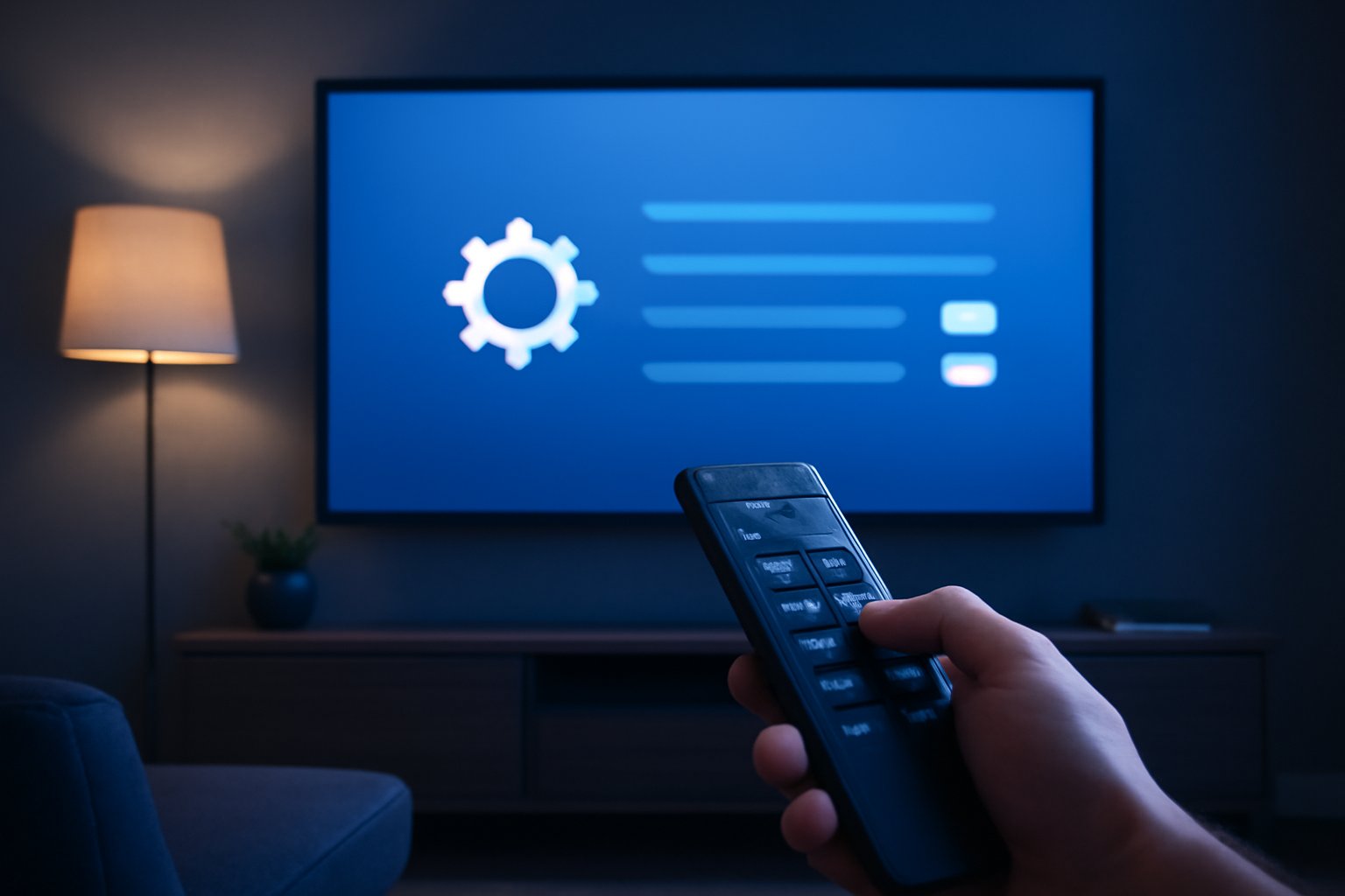 Enabling developer mode on a TV with the remote control